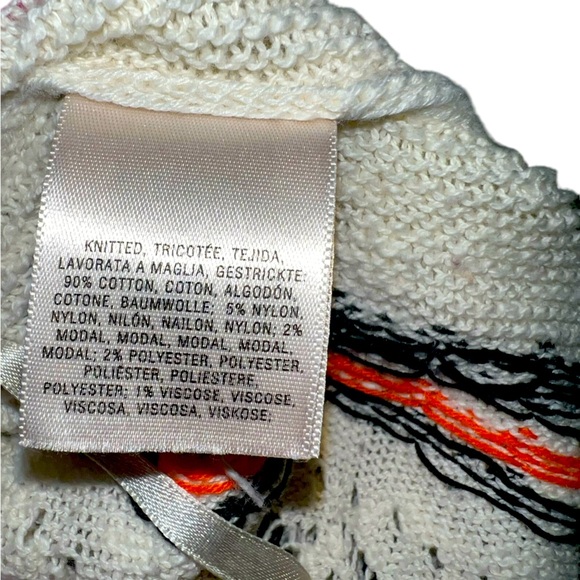 Anthropologie Sleeping On Snow Crochet Sweater Dress Ivory\Orange Fair‎ Isle XS - Picture 10 of 10